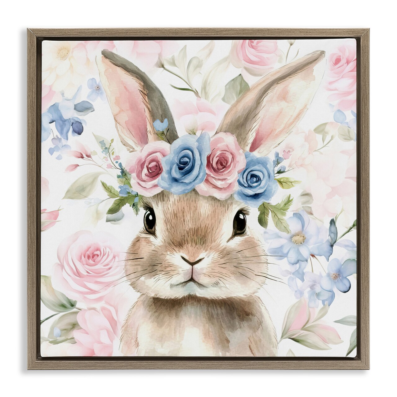 Stupell Industries Flower Power Bunny Floating Frame, design by Tina LeCour